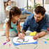 Small Dry Erase White Board 11.5x8" with 5pcs Dry Erase Markers, Double Sided Dry Erase Lapboard with Lines, Mini Hanging Whiteboard for Kids (Blu...