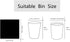 60 Count Small Trash Bag,2 Gallon Black Trash Bag for Bathroom Bedroom Kitchen Office Car (60)...