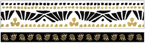 Paper House Productions Karambee Carved Canoes Set of 2 Foil Accent Washi Tape Rolls for Scrapbooking and Crafts...