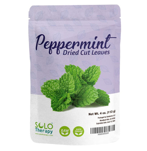 Peppermint Leaves 4 oz., Dried Cut Leaves, Tea, Mentha Piperita, Herbal Tea in Resealable Bag, Product From USA...
