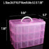 ZLY 3-Tier Demountable Plastic Jewelry Box Organizer Storage Container with Adjustable Dividers 30?Large? Grids...