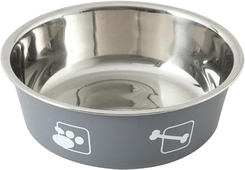 Stainless Steel Dog Bowl Non Slip,Dog Food Water Bowls Dishwasher Safe,Dog Food Water Bowls Reusable Insulated Stainless Steel Food Bowls No Slip ...