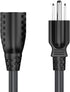 2 ft 14 AWG Outlet Saver Power Extension Cord NEMA 5-15P to NEMA 5-15R, Outlet Extension Cable...