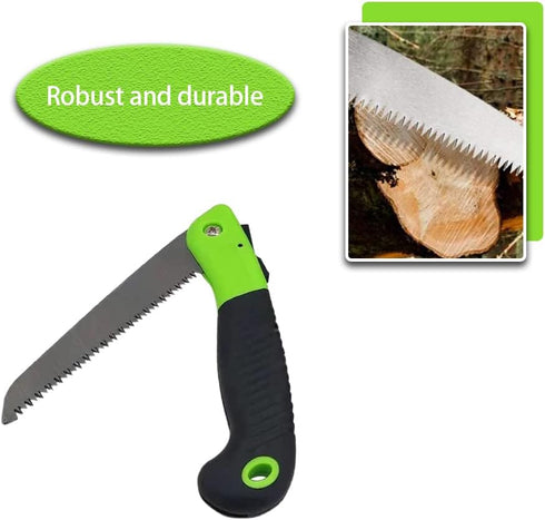 Folding Hand Saw Non-Slip Handle Pro Pruning Hand Saw Soft Grip Pruning Saw for Pruning, Trimming, Sawing...