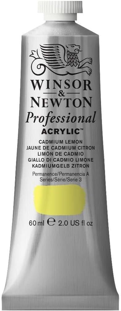 Winsor & Newton Professional Acrylic Paint, 60ml (2-oz) Tube, Cadmium Lemon...