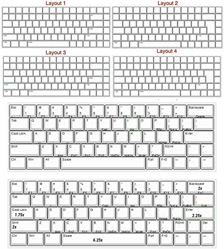 NPKC ABS 84 64 Key OEM ANSI ISO Side-lit 1.5mm Thickness Shine Through Keycap Only Keyset for YMD75 KBD75 Keycool 84 YD64 XD64 GK64 (Only Keycap)...