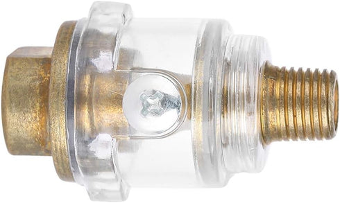 Oiler Lubricator, 1/4" BSP Mini In Line Air Tool Oil Lubricator, Oiler Compressor Pipe Automatic Lubrication for Pneumatic Tool Air Compressor Pip...