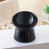 Black Small Ceramic Raised Cat Bowls, Tilted Elevated Food or Water Bowls, Stress Free, Backflow Prevention, Dishwasher and Microwave Safe, Lead &...