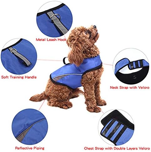 Dog Anxiety Jacket Keep Calming Vest Thunder Coat with D-Ring and Training Handle for Small Dogs...