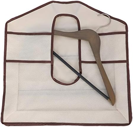 Hanger Diversion Safe, Hanging Closet Safe with Dual-Sided Pocket, Fits Under Hanging Clothes to Hide Guns Money Stash Jewelry Documents Valuables...