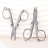 Folding Scissors, 2Pcs Stainless Steel Folding Scissors Pocket Portable Foldable Travel Scissors Small Craft Cutter, Silvery...