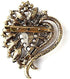Mlouye Rhinestone Teardrop Brooch Ribbon Crystal Brooches Pins Broaches for Women Winter Holiday...