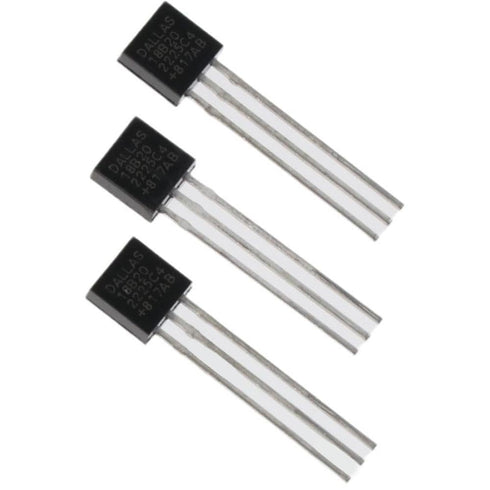 DS18B20 10pcs Black Durable 18B20 TO-92 3 Pins Wire Integrated Circuit Temperature IC Sensor Industrial...