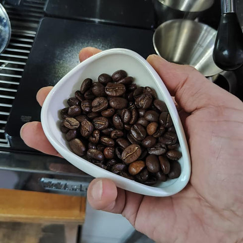 2pcs Ceramic Coffee Scoops Coffee Bean Weighing Bowls Coffee Powder Spoon...