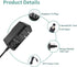 5V 2A DC Power Supply Adapter Power 100-240V AC to DC 5 Volt 2 Amp 10W Converte AC/DC Adapter with 5.5 x 2.5mm/5.5x2.1mm tip for TV Box LED Strip ...