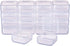 BENECREAT 18 Pack 1.45x1.45x0.7 Inches Square Clear Plastic Bead Storage Containers Box Drawer Organizers with Lid for Earplugs Pills Tiny Bead Je...