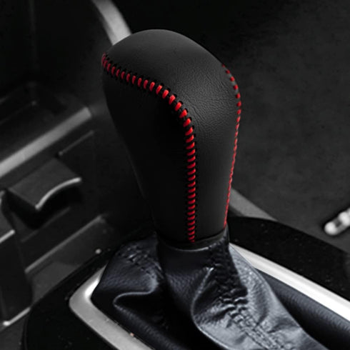 Gear Shift Knob Cover for Honda HRV/CRV 2023 Auto Leather Gear Shifter Knob Protector Trim for Honda Accord 2023-2018/ Civic 2022+ Accessories(Bla...