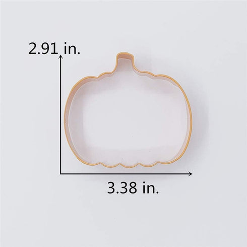 LILIAO 3.4" Pumpkin Cookie Cutter Thanksgiving, Orange Color Coated Stainless Steel...