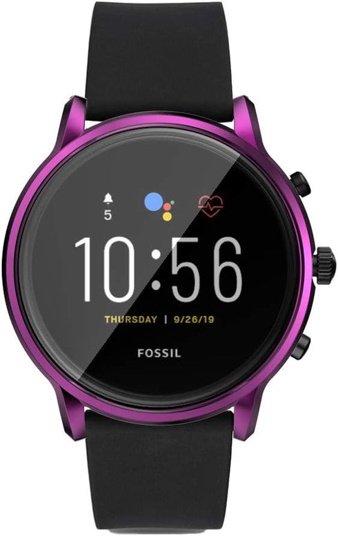 Screen Protector Case Compatible for Fossil Gen 5 Carlyle Soft TPU Full Cover Scratched Resistant for Fossil Gen 5 Carlyle Smartwatch (Purple)...