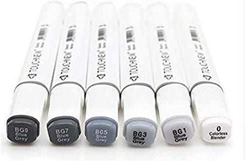 6 Colors Grayscale Art Marker Pen Double-Ended Sketch Markers Alcohol Based Ink Neutral Gray Tones Art Supplies for Sketching Shading Illustrating...