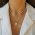 Pearls Choker Necklaces for Women 3.5mm Handpicked Tiny Pearls Strands Chain for 18k gold plated OT Clasp Pendant...