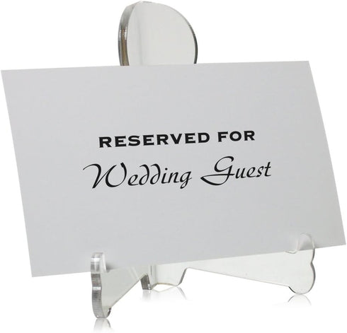 BANBERRY DESIGNS Clear Acrylic 3" Easels - Fixed Position - Set of 6 - Tabletop Display Stand for Plates, Pictures, Books, Plaques, Tiles, Canvas ...