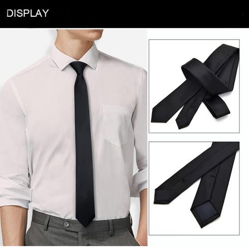 RBOCOTT Solid Color 5CM Skinny Tie for Men Party and Business...