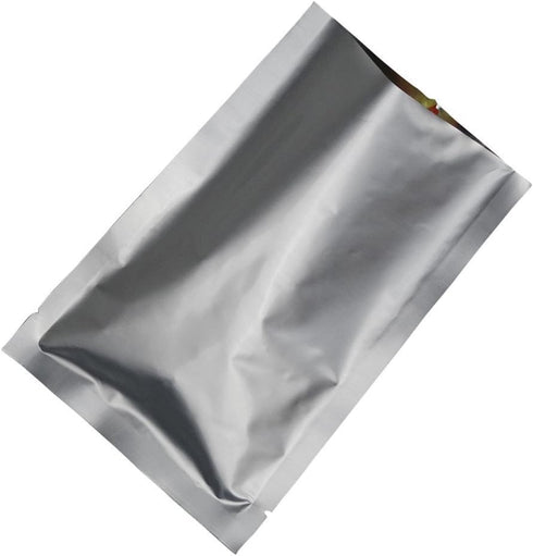 Silver Mylar Bags Pure Aluminum Foil Flat Food Storage Bag 3.9 Mil Open Top Heat Sealing Vacuum Pouch for Coffee Beans Candy with Tear Notch (100,...