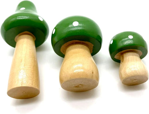 3Pcs Mini Mushrooms Miniature Figurines Wooden Mushrooms Fairy Garden Accessories for Micro Landscape Miniature Garden Flower Pots Bonsai Craft De...