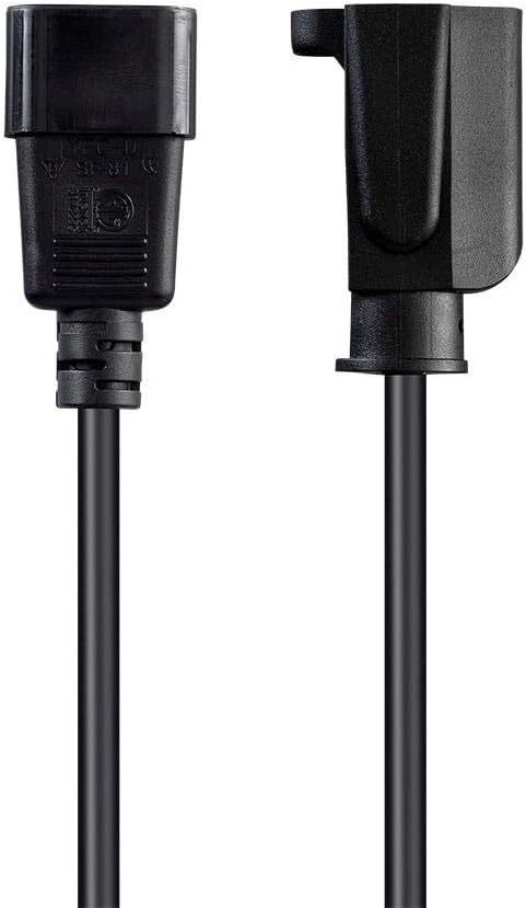 Monoprice Desktop Computer Power Cord - IEC 60320 C14 to NEMA 5-15R, 10 Amp, 1250 Watt, 125 Volt, 18AWG, 2 Feet, Black...