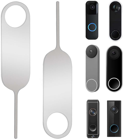 2-Pack Doorbell Key Tool, Doorbell Opening Pin Tool, Release Removal Pin Security Key Replacement Tool Compatible with Arlo, Nest and Eufy Video D...