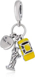 ARTCHARM I Love New York Statue of Liberty Charm 925 Sterling Silver European-Style Bead Charm...