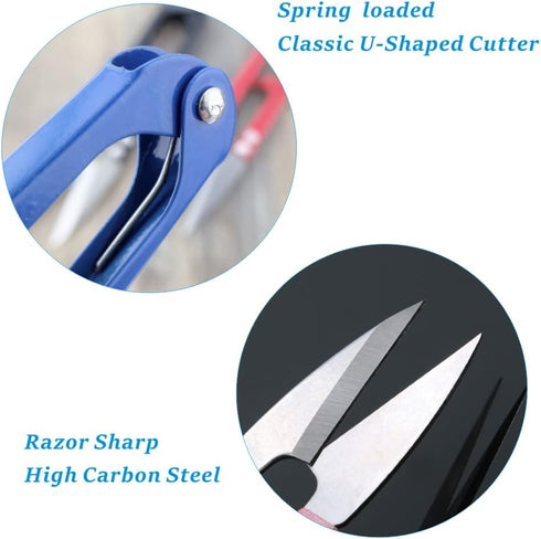 JINJIAN Thread Snips Sewing Scissors 4.9'', 6PCS Small Trimming Clippers U Shape Yarn Cutter for Embroidery Cross Stitch Sewing Craft Supplies(COL...