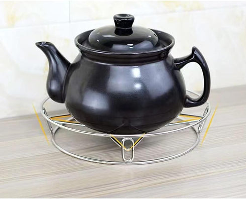 1PC Stainless Steel Pan Pot Holder Round Potholder Metal Pan Holder Rack for Milk Pot Holder Cooking Home Kitchen Restaurant...