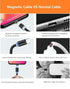 Magnetic Charging Cable 10pcs,Just Short USB Cables No Magnetic Charging Tips,[0.6~0.8ft/20~25cm,2.4 A Max) i Style Nylon Braid Cord,Compatibility...