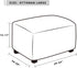 Easy-Going 100% Dual Waterproof Stretch Ottoman Cover Rectangle Folding Storage Stool Furniture Protector Soft Slipcover for Living Room with Elas...