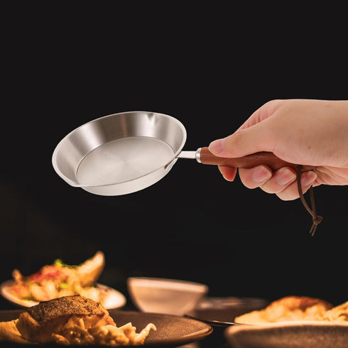 Hemoton Mini Stainless Steel Fry Pan Nonstick Frying Pan Skillet, 5.4 Inch Cooking Surface Nonstick Skillet Use in the Oven, on the Stove, on the ...