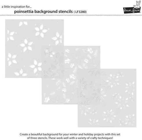 Lawn Fawn LF3280 Poinsettia Background Stencils...