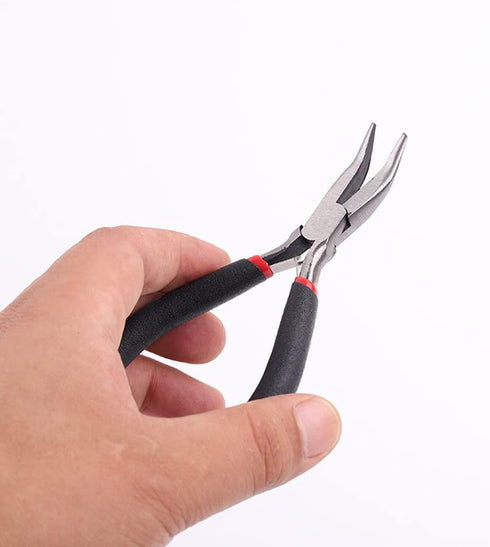 Mini Bent Nose Pliers Multifunction Precision Pliers Stripper Hand Wire Jewellery Making Tool Beading Flat Wire Pliers DIY Craft...