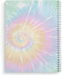 Gotcha Covered Notebooks Softcover Love To Tie Dye 8.5" x 11" Trendy Spiral Notebook/Journal, 120 Wide Ruled Pages, Durable Gloss Laminated Cover,...
