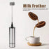Electric Stirrer, Frother, Stainless Steel Coffee Stirrer Mixer Blender Electric Egg Beater Milk Frother Frother Wand Milk Frother Handheld Home K...
