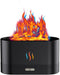 Upgraded 7 Color Flame Fireplace Air Aroma Essential Oil Diffuser,USB Personal Desktop Noiseless Cool Mist Humidifier with Auto-Off Protection for...