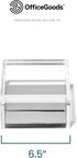OfficeGoods Acrylic Desk Organizer w/Silver Base – Functional & Elegant Odds & Ends Box for Display or Storage – Perfect for Home or Office, Kitch...
