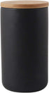 YYW Ceramic Food Storage Jar Canister with Airtight Wooden Lid, Modern Design Food Canisters Loose Tea Coffee Sugar Spice Nuts Snacks Seasonings S...