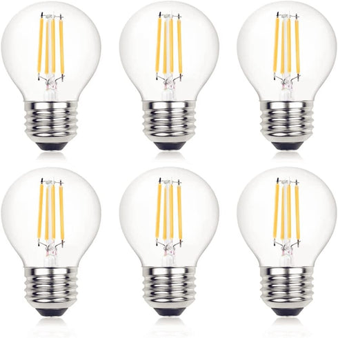 LED Edison Light Bulbs, Non-Dimmable 4W G45 2700 Kelvin E26 LED Bulb, 40W Incandescent Equivalent Warm White Light Bulb for Tiffany Large Table La...