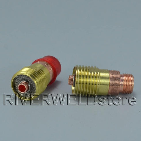 RIVERWELD TIG Stubby Gas Lens 17GL18 (1/8" & 3.2mm) Orifice Fit SR WP 17 18 26 TIG Welding Torch 3pk...