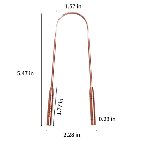 Gaia Guy Copper Tongue Scraper with Metal Case - 2 Pack - Plastic Free Tongue Scrapers for Adults, Tongue Cleaner for Oral Care & Hygiene...