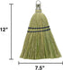 Rocky Mountain Goods Whisk Broom 12” - Heavy Duty Natural Corn Straw with Reinforced Nylon Stitching - Small Whisk for Car, Outdoor, Camping - Stu...