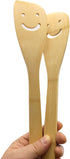 2 Pack Bamboo Smiley Face Kitchenware Cooking Utensil Set Stir-fry spatula, Eco-friendly Kitchen Tools (Various kinds)...