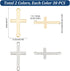 UNICRAFTALE about 60Pcs 2 Colors Stainless Steel Cross Connector Charms Links Easter Theme Crucifix Cross Charms Double Hole Sideways Cross Links ...
